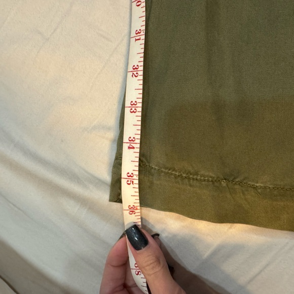 Zara Khaki Green Wide-leg Trousers - M  - Picture 6 of 12